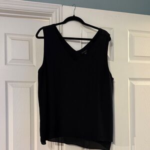 Ann Taylor Factory Elegant Black Sleeveless Top